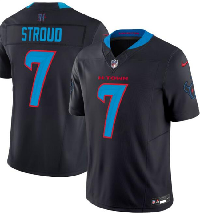 Men's Houston Texans #7 C.J. Stroud Black 2024 Vapor F.U.S.E. Limited Stitched Jersey